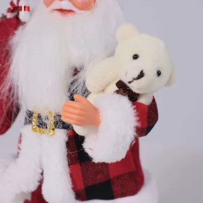 Интерьерное украшение "Санта-Клаус с мишкой", 30см (RY-149)_11