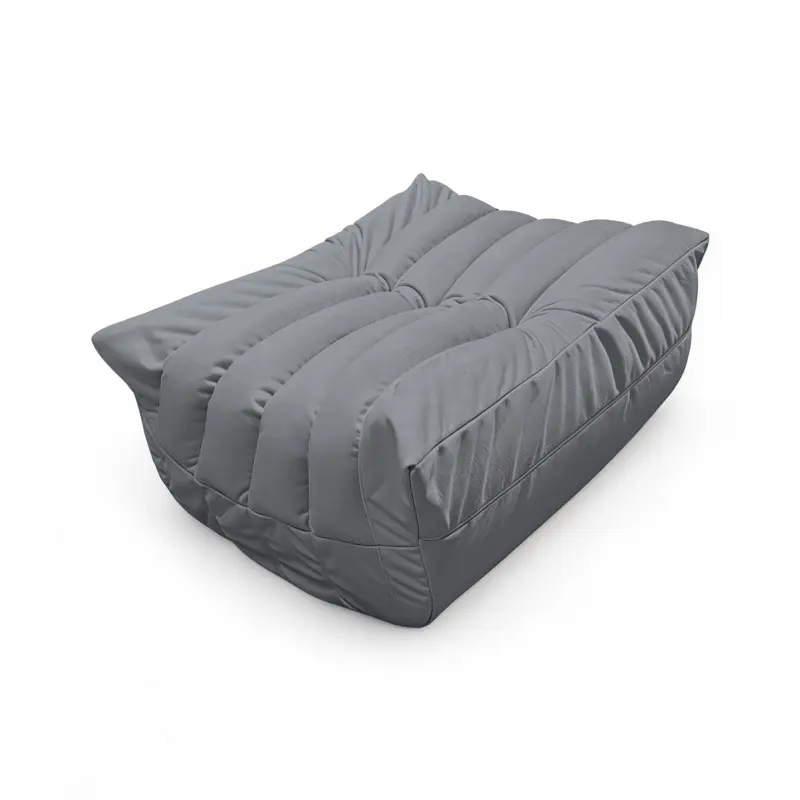 Бескаркасное кресло-пуф Француз BeanBag 90*35 / микровелюр, Сталь_preview_2