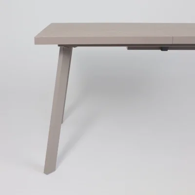 Стол BORG-140, раздвижной 140(180)х85, Бежевый камень-HPL/Капучино_9