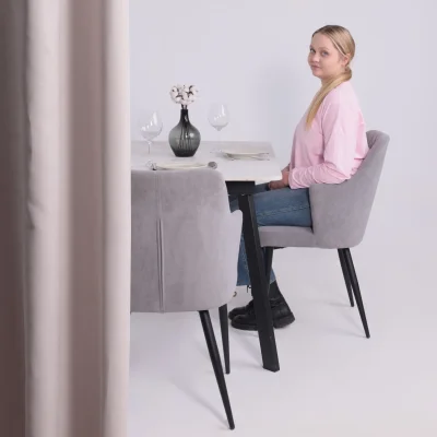 Стол AV 1209/1, ЛМДФ, раздвижной 1200(1600)*800 Азул Оникс/черный_2