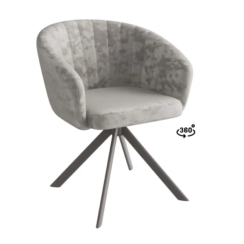 Стул SHELLY-R 360, m02 PEARL LUX\капучино фотография