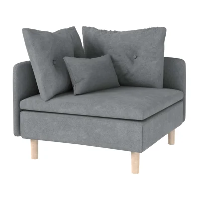 Модуль кресло угловое Линту Prince Ash, серый фотография