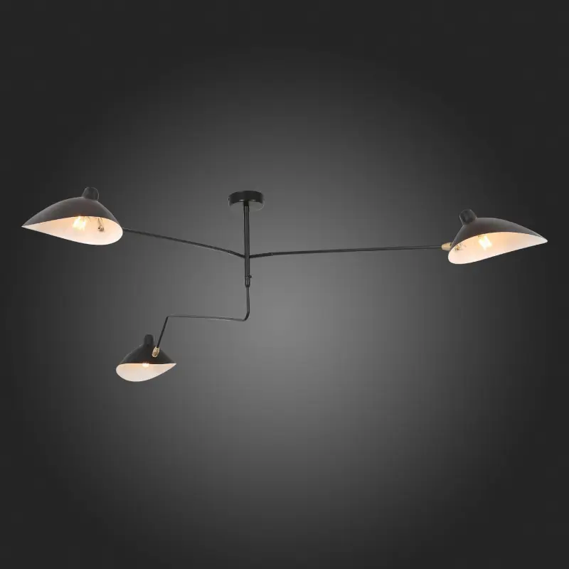 Люстра потолочная ST-Luce Черный/Черный, Белый E27 3*60W SPRUZZO_preview_5
