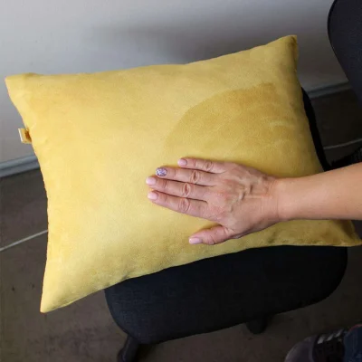 Подушка декоративная МАТЕХ ALCANTARA 47*47*15. Цвет горчичный, арт. 31-871_2