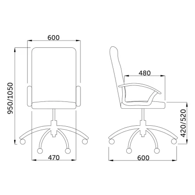 Кресло рабочее POLO, ECO, черный_13