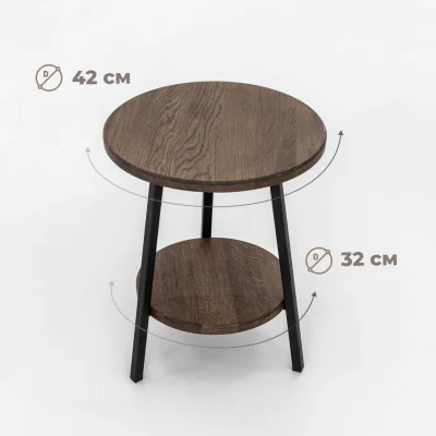 Стол журнальный CFT-42 DD, дуб мореный/черный_4