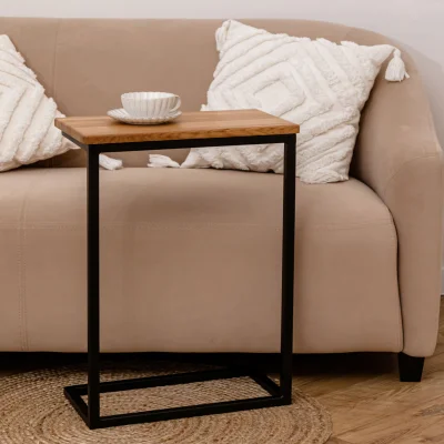 Стол журнальный GOOSE ND, дуб натуральный/черный фотография