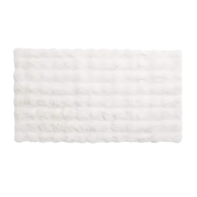 Ковер BUBLE FAUX FUR, белый, 60*110см фотография