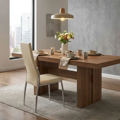 Стул DENVER, экокожа, бежевый TP12/хром_3