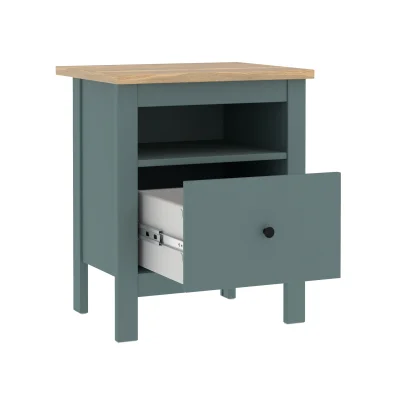 Спальня Сага, ясень + темно-бирюзовый. Комплект №5_8