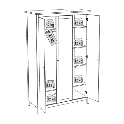 Спальня Сага, ясень + белый. Комплект №1_6
