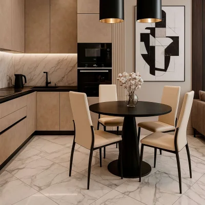 Стул DENVER, экокожа, бежевый TP12/черный_2