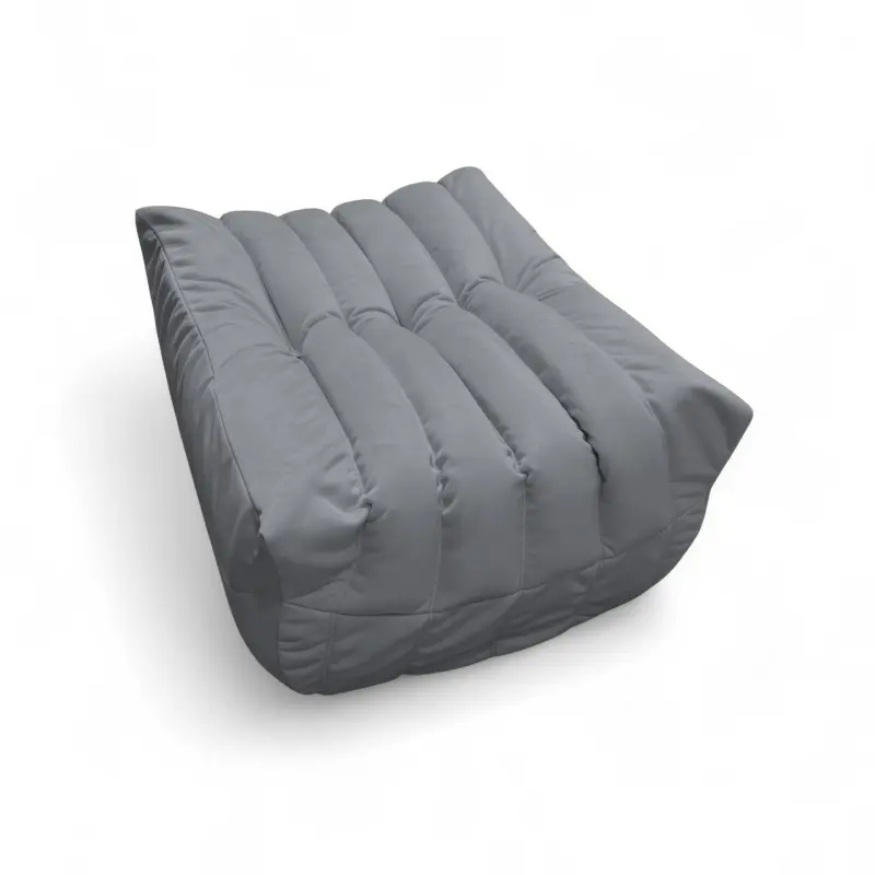 Бескаркасное кресло-пуф Француз BeanBag 90*35 / микровелюр, Сталь_preview_3