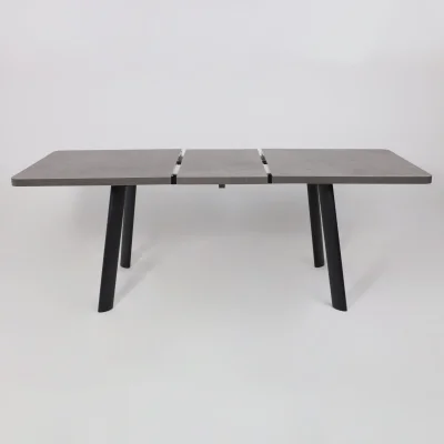 Стол LEON LUX RADIAL-180, раздвижной 180(240)х95, Дымчатая керамика/Чёрный_19