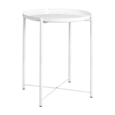 Стол журнальный TRICK, белый, d 420*520_3