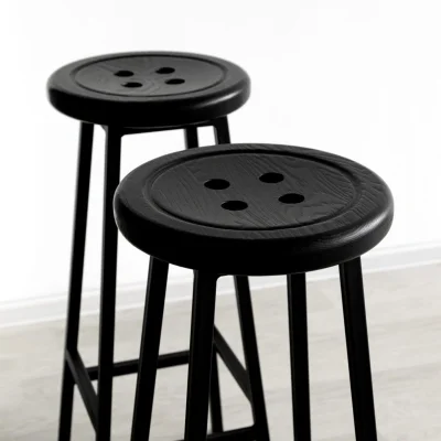 Стул барный BUTTON-78 черный/черный_7