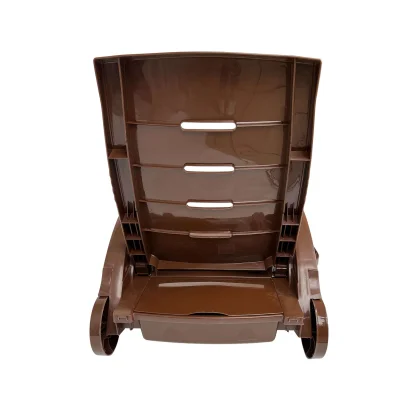 Шезлонг складной на колесах, шоколадный_13