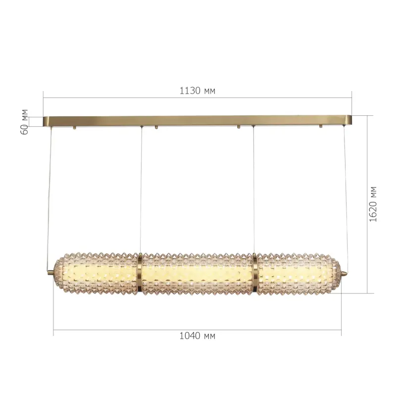 Светильник подвесной ST-Luce латунь/Шампань LED 1*37W 4000K SAGUARO_preview_5