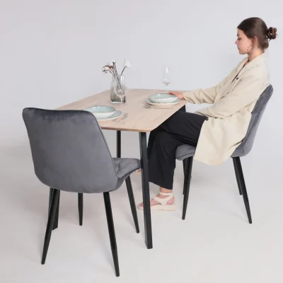 Стол МАЙОН, 130*80*74, дуб беленый/черный (ПР-2 DSW (Т27) (02) КС-60)_8