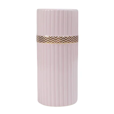 Ваза керамическая POLO, розовый, 9,5*21,5см фотография