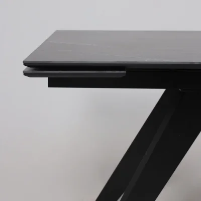 Стол AV 2122, МДФ+керамика, раздвижной 1400 (2000)*850 черный, матовый SHAKESPEARE/черный_13