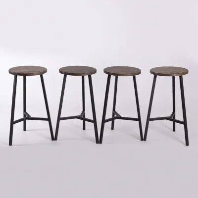 Стул полубарный круглый TRH-63 мореный/черный_9