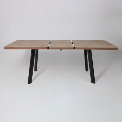 Стол LEON LUX RADIAL-180, раздвижной 180(240)х95, Дуб Веллингтон/Чёрный_20