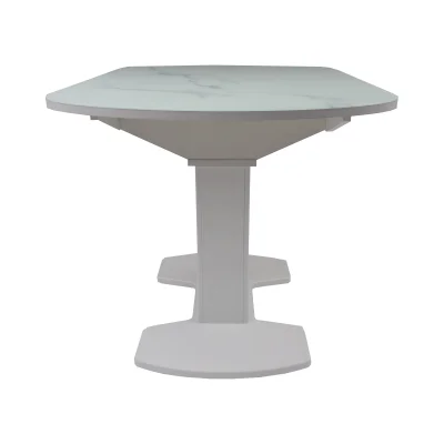 Стол КОРСИКА, матовый, фотопечать 1200(1515)*800, Мрамор белый 2/Белый матовый_10