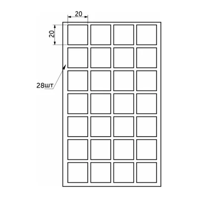 Подкладка самоприлипающая фетровая прорезиненная 20 х 20мм (1упак.=28шт), белая, Folmag_4