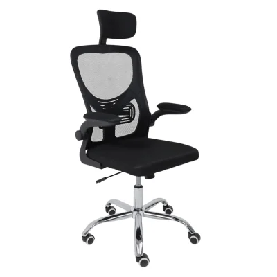 Кресло рабочее MILAN CHROME, ткань/сетка черный фотография