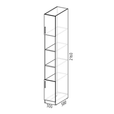 Шкаф для одежды МАРСЕЛЬ 580/МР-14 L-1 (белый премиум)_3