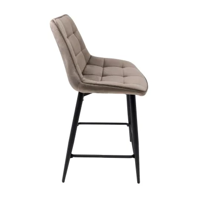 Стул LINX, полубарный, бежевый велюр G062-13/черный_2