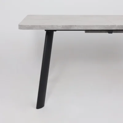 Стол LEON LUX RADIAL-160, раздвижной 160(205)х90, Серый сланец/Чёрный_10