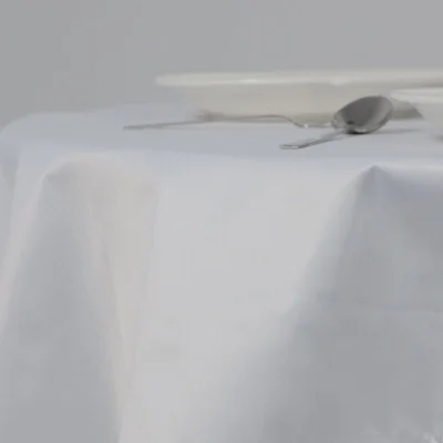 Скатерть грязеотталкивающая, круглая д.150см, полоска-елочка 2738, белый 010101 фотография