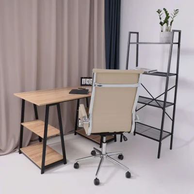 Кресло поворотное EVELIN, экокожа, бежевый_11