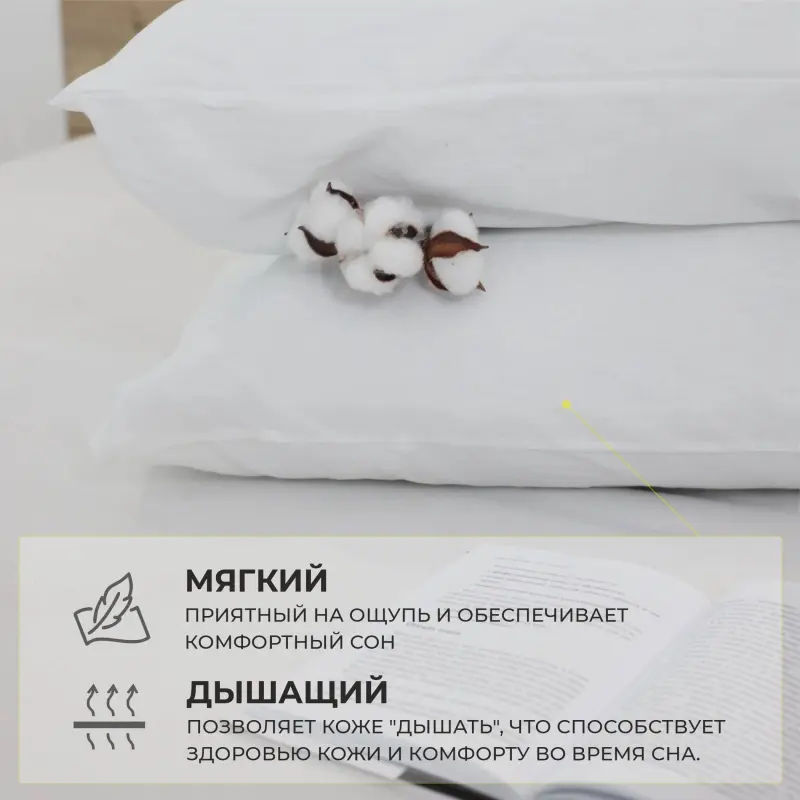 Простыня на резинке 90*200*20см Белый, премиум сатин-страйп_preview_17