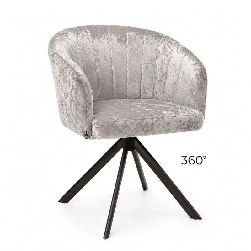 Стул SHELLY-R 360, m04 GREY BEIGE LUX\черный фотография