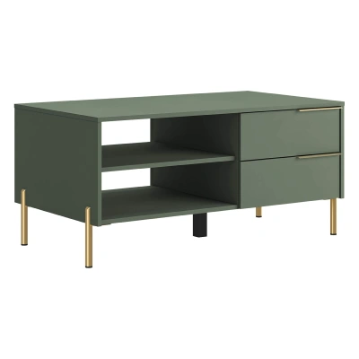 Н.м. "SIENA" стол журнальный LAW2S, к.Дымчатый зеленый/ф.Дымчатый зеленый+Дуб вотан_1