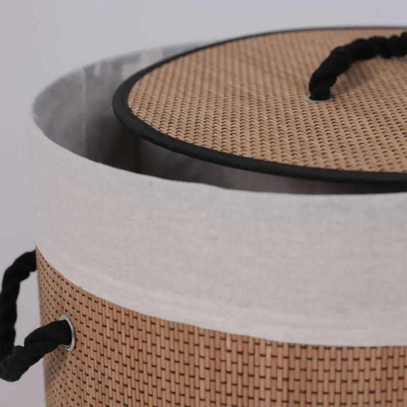 Корзина BAMBOO DUO, круглая, темный, d40*50см_preview_7