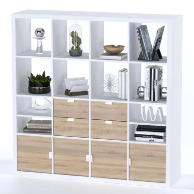 Стеллаж ФОРА 16  146х146х38см, белый_5