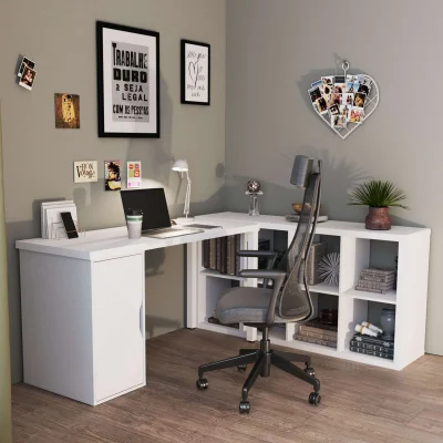 ИНГАР 2/ДВ/T стол письменный 140x75x55, белый_2