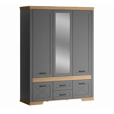 Н.м. "MARSELLE" шкаф SZF5D2S, к.Дымчатый алмаз+Дуб урбан янтарный/ф.Дымчатый алмаз_2