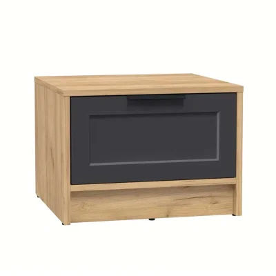 Тумба прикроватная КОНЦЕПТ Тренд КТ-ТК1-35, к.Дуб золотой/ф.Пепел  (В348хШ477хГ451мм) фотография