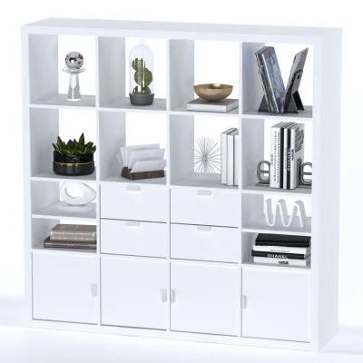 Стеллаж ФОРА 16  146х146х38см, белый_4