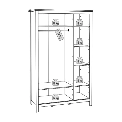 Спальня Сага, серый. Комплект №5_17