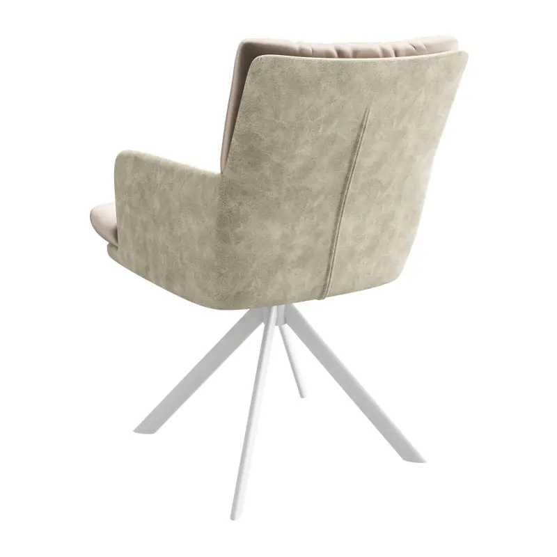 Стул CHARLES-R 360, d07 PEARL GREY LUX - MILK замша lux\белый_preview_2
