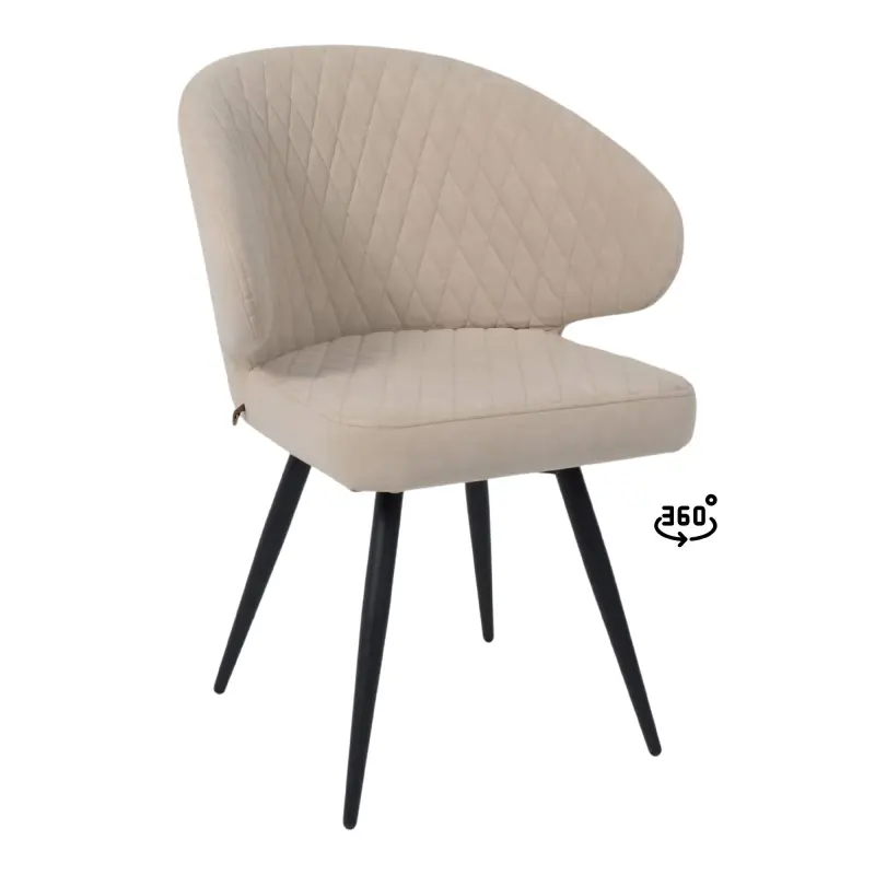 Стул ROB-R1 360, b03 CREAM LUX\черный фотография