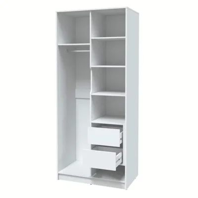 Шкаф КОНЦЕПТ КТ-Ш2, к.Белый/ф.Белый  (В2128хШ918хГ547мм)_3