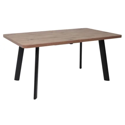 Стол LEON LUX RADIAL-180, раздвижной 180(240)х95, Дуб Веллингтон/Чёрный фотография