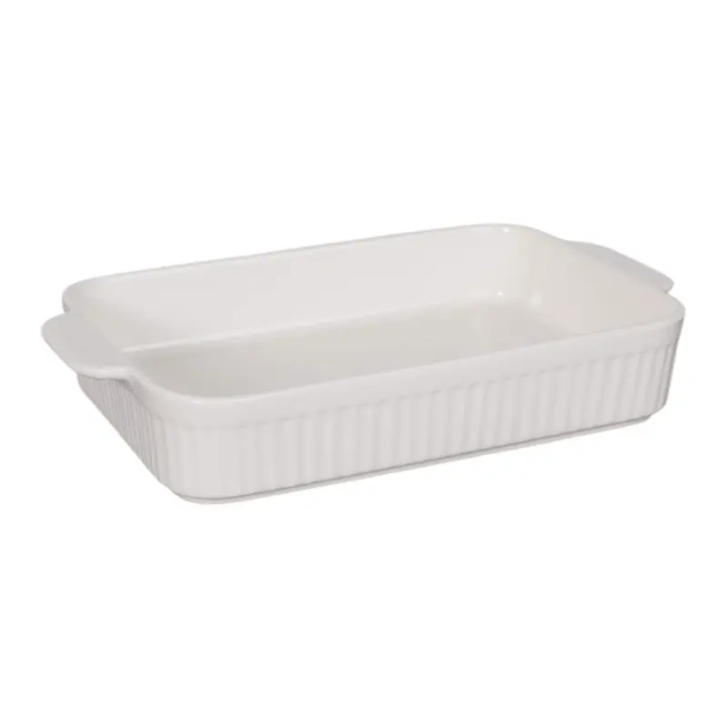 Форма для запекания прямоугольная CASSEROLE M, керамика, белый, 30*18.5*8.5см фотография